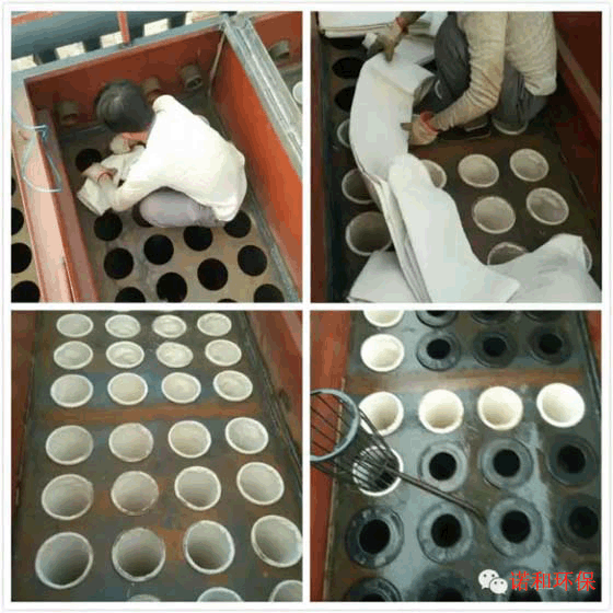 花板、布袋、骨架安裝示意圖